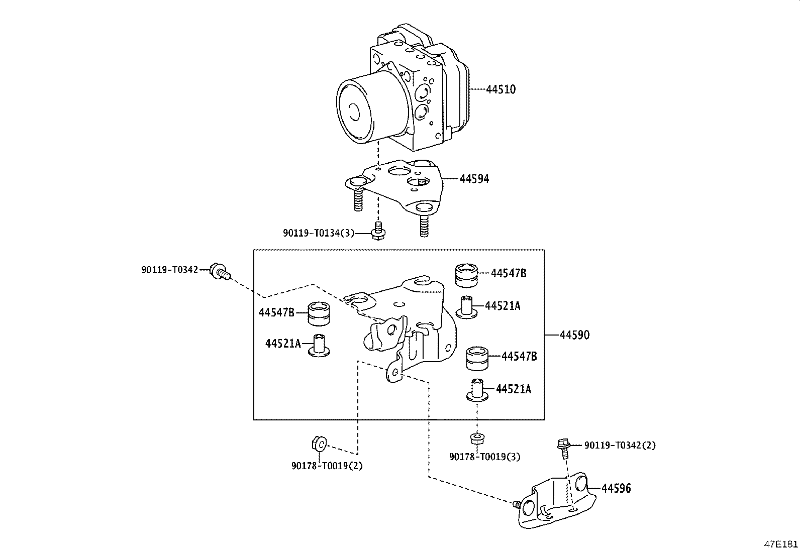 44590-VT010 BRACKET ASSY, BRAKE ACTUATOR product image