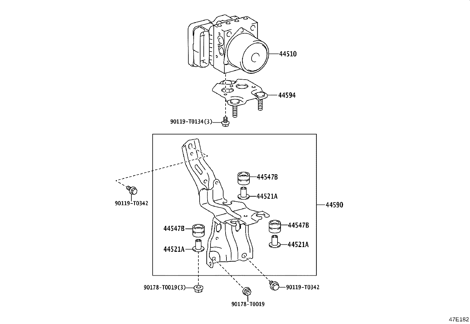 44590-VT010 BRACKET ASSY, BRAKE ACTUATOR product image