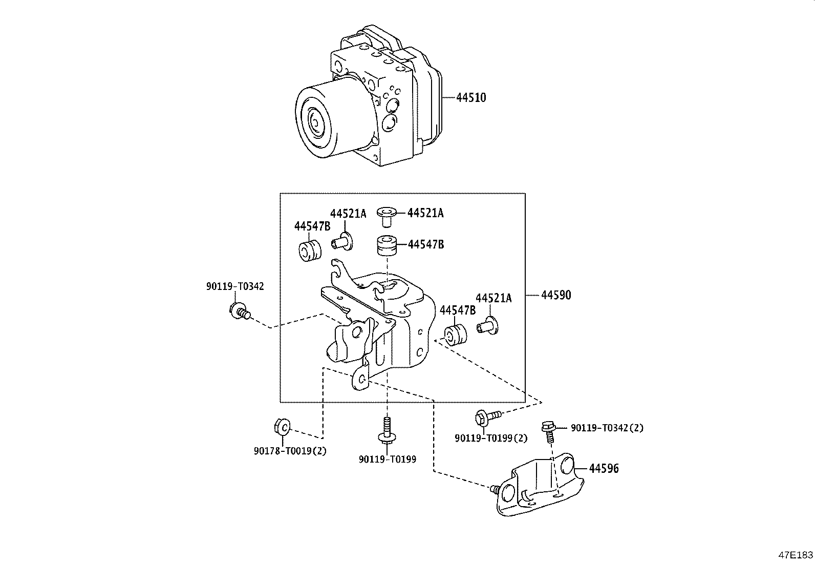 44590-VT010 BRACKET ASSY, BRAKE ACTUATOR product image