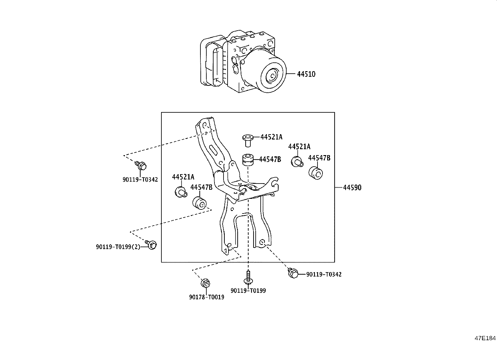 44590-VT010 BRACKET ASSY, BRAKE ACTUATOR product image