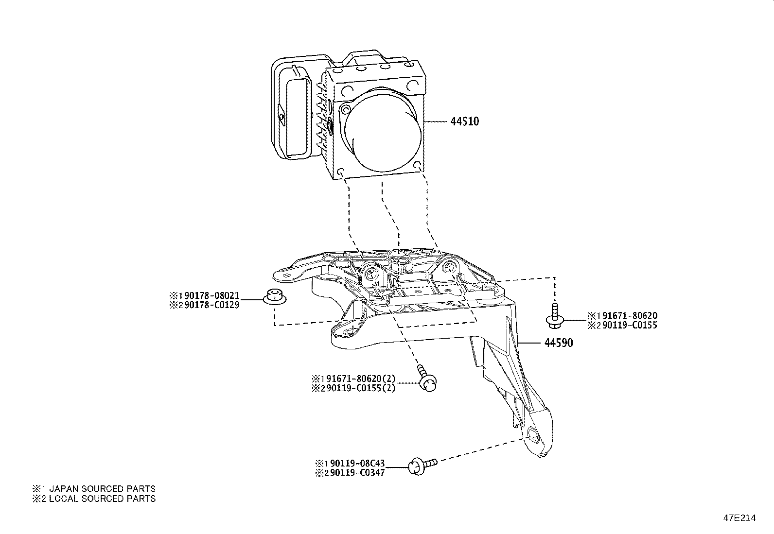 44050-03030 ACTUATOR ASSY, BRAKE product image