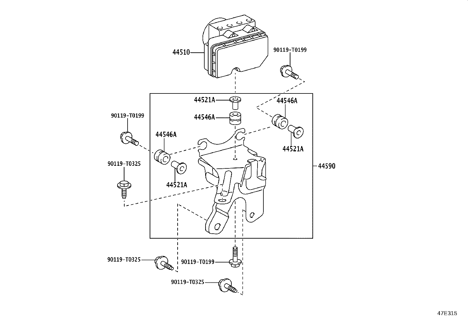 44050-0DE20 ACTUATOR ASSY, BRAKE product image