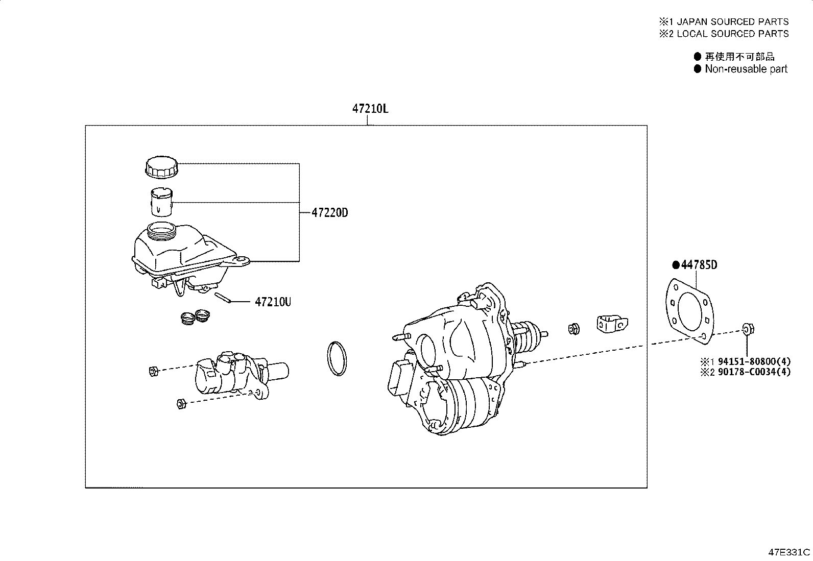 44571-02120 HOSE, BRAKE ACTUATOR, NO.1 product image
