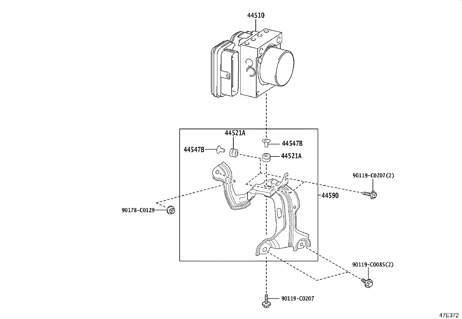 44050-0R640 ACTUATOR ASSY, BRAKE product image
