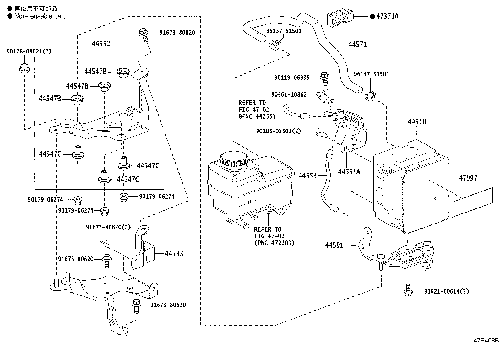 44551-11011 TUBE, BRAKE ACTUATOR, NO.1 product image
