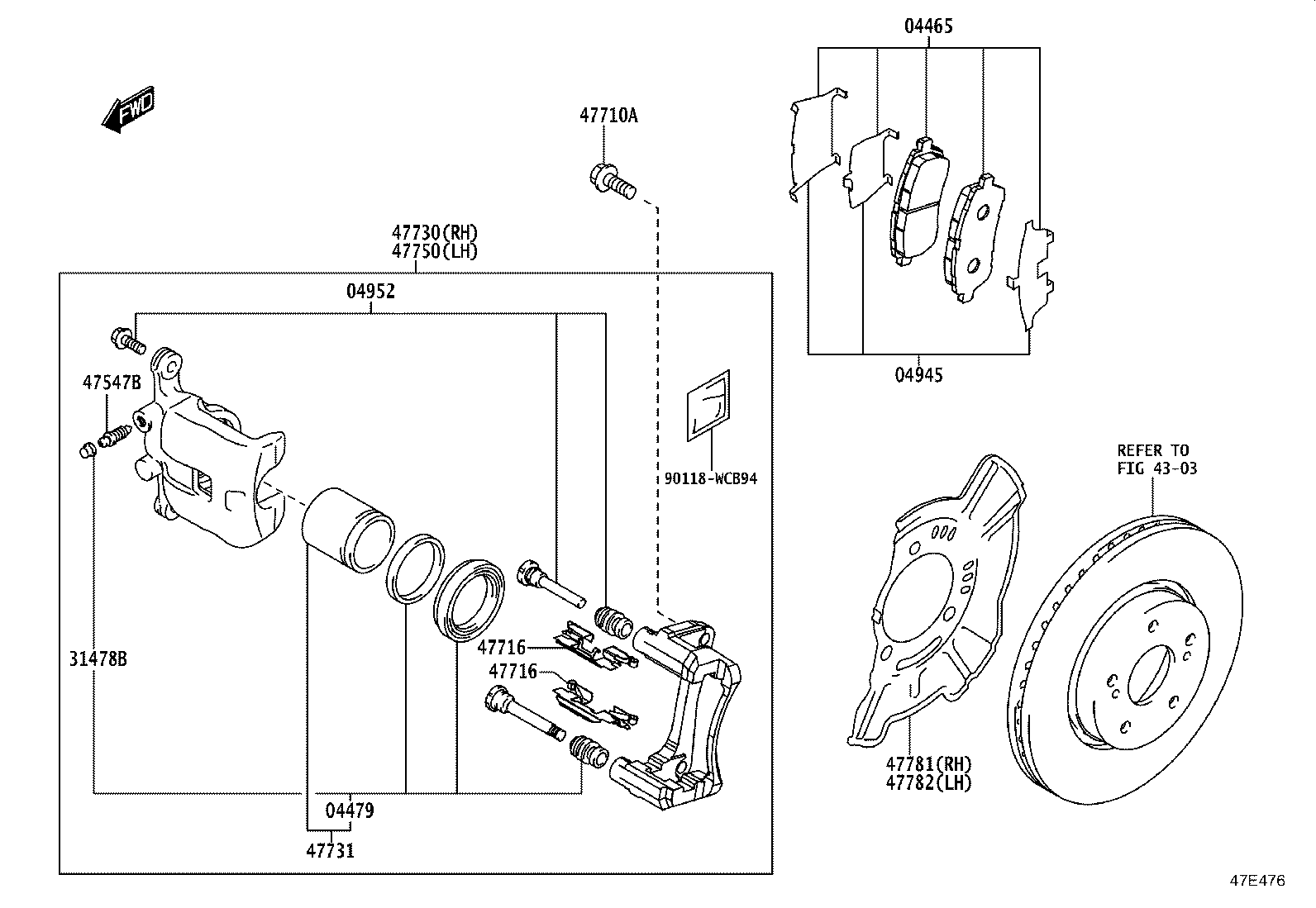04465-WC007 PAD KIT, DISC BRAKE, FRONT product image