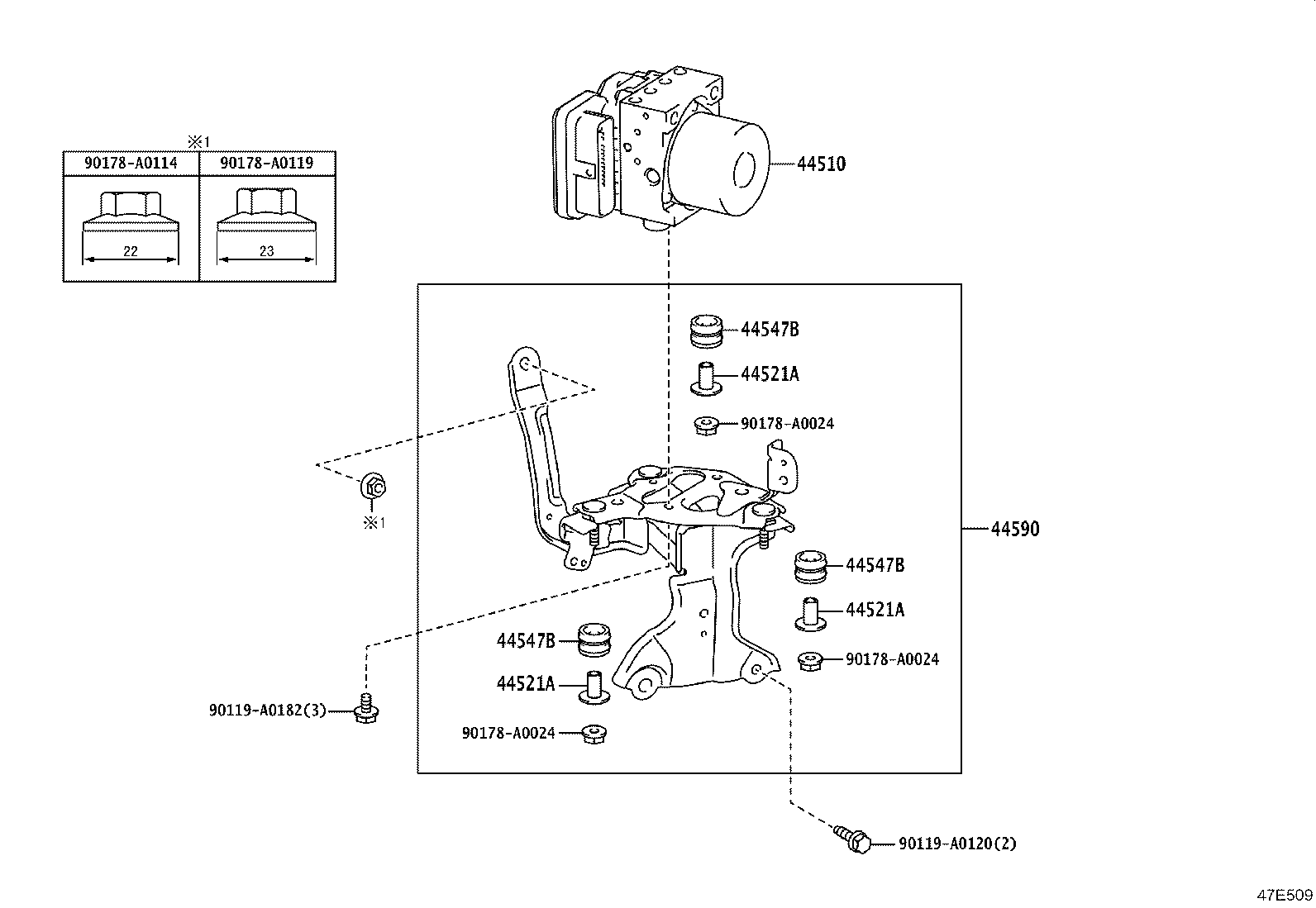 44050-48G31 ACTUATOR ASSY, BRAKE product image