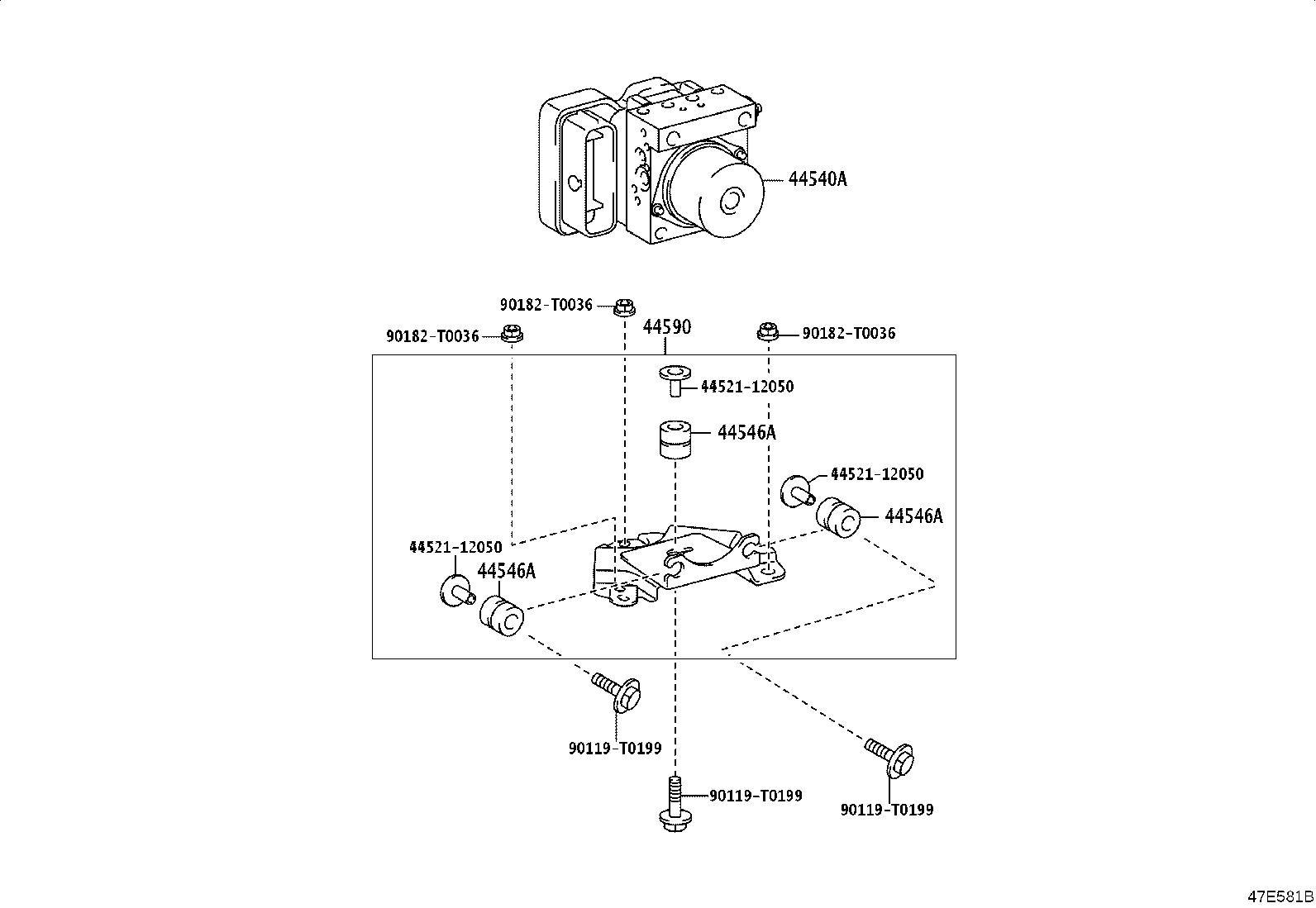 44050-71P30 ACTUATOR ASSY, VSC product image
