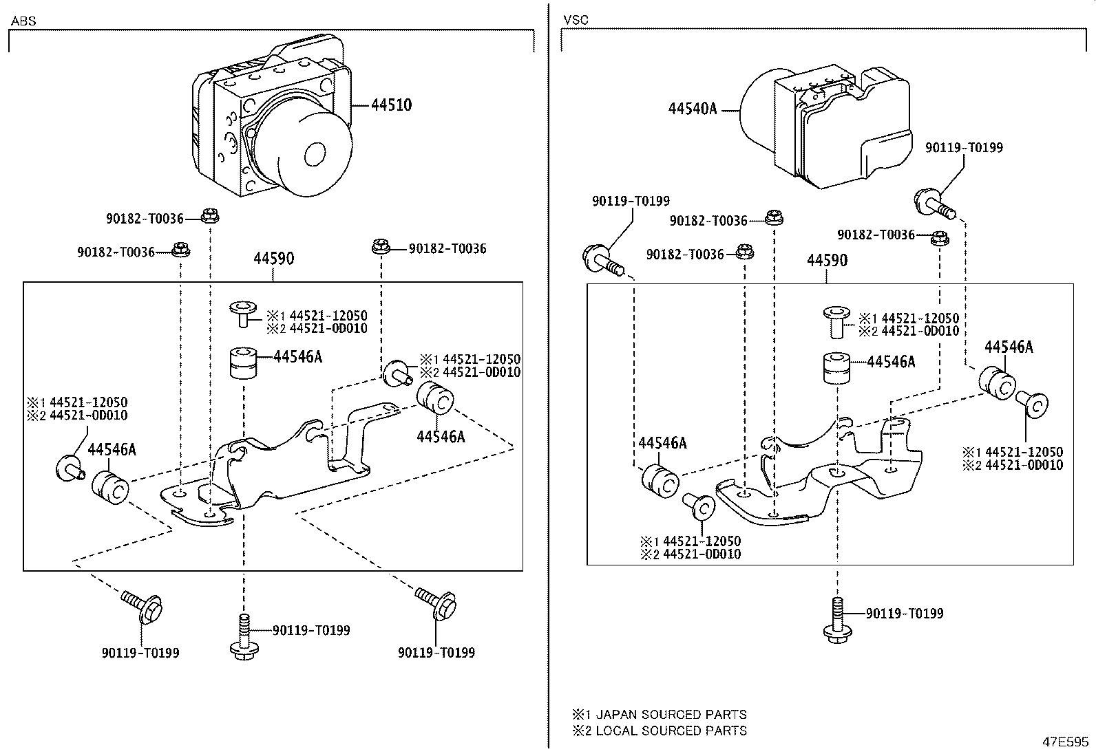 44050-71M70 ACTUATOR ASSY, VSC product image