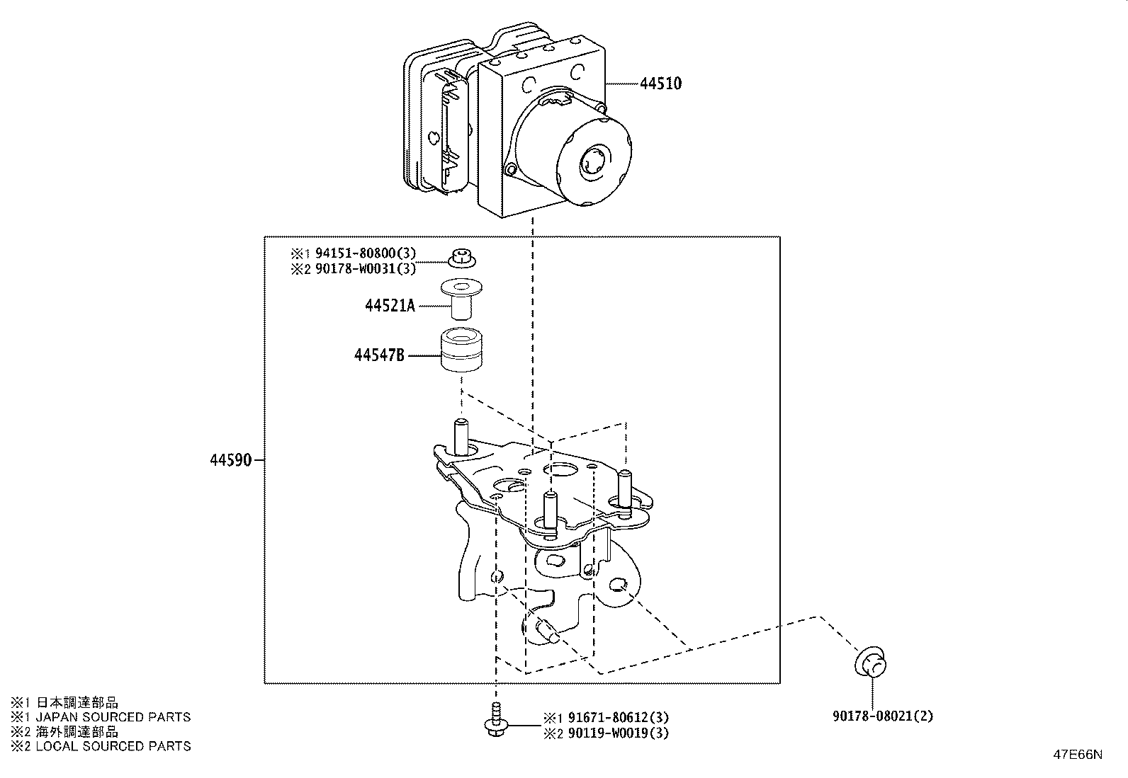 44050-F4480 ACTUATOR ASSY, BRAKE product image