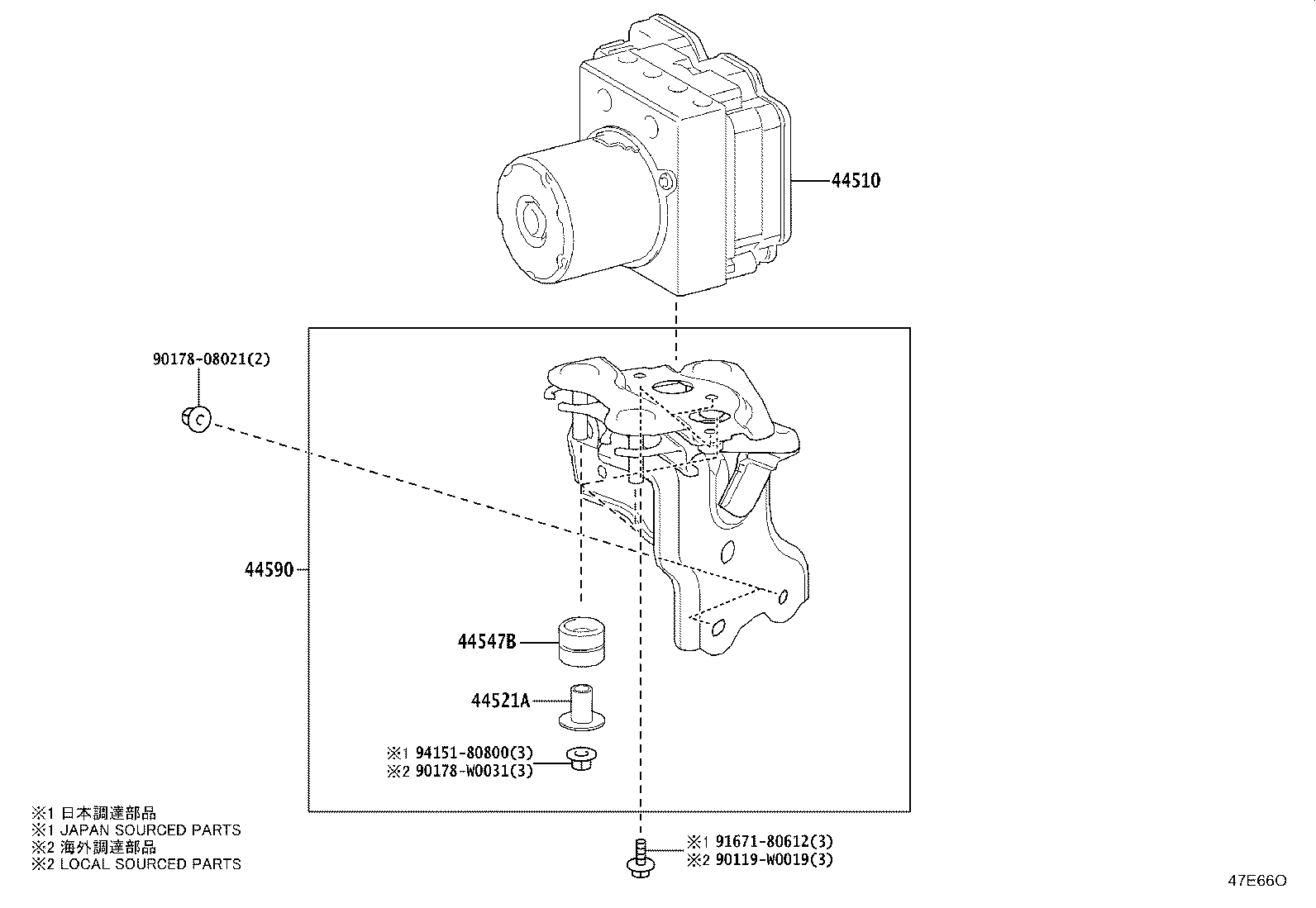 44050-F4480 ACTUATOR ASSY, BRAKE product image