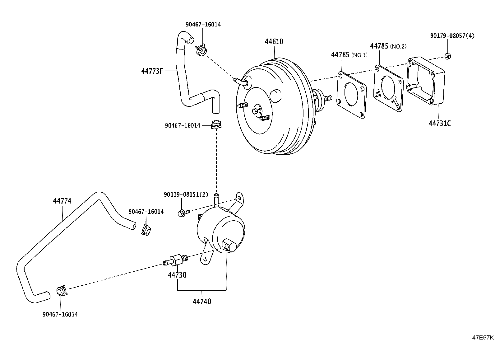 44773-60280 HOSE, UNION TO CHECK VALVE product image