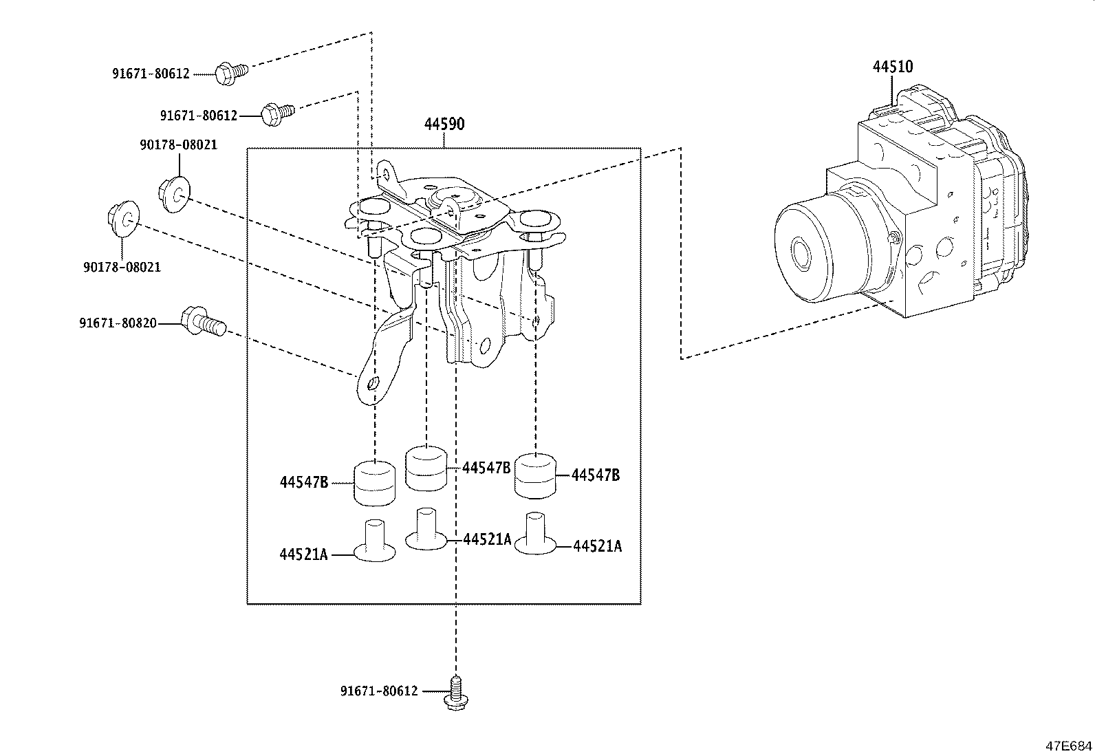 44050-16070 ACTUATOR ASSY, BRAKE product image