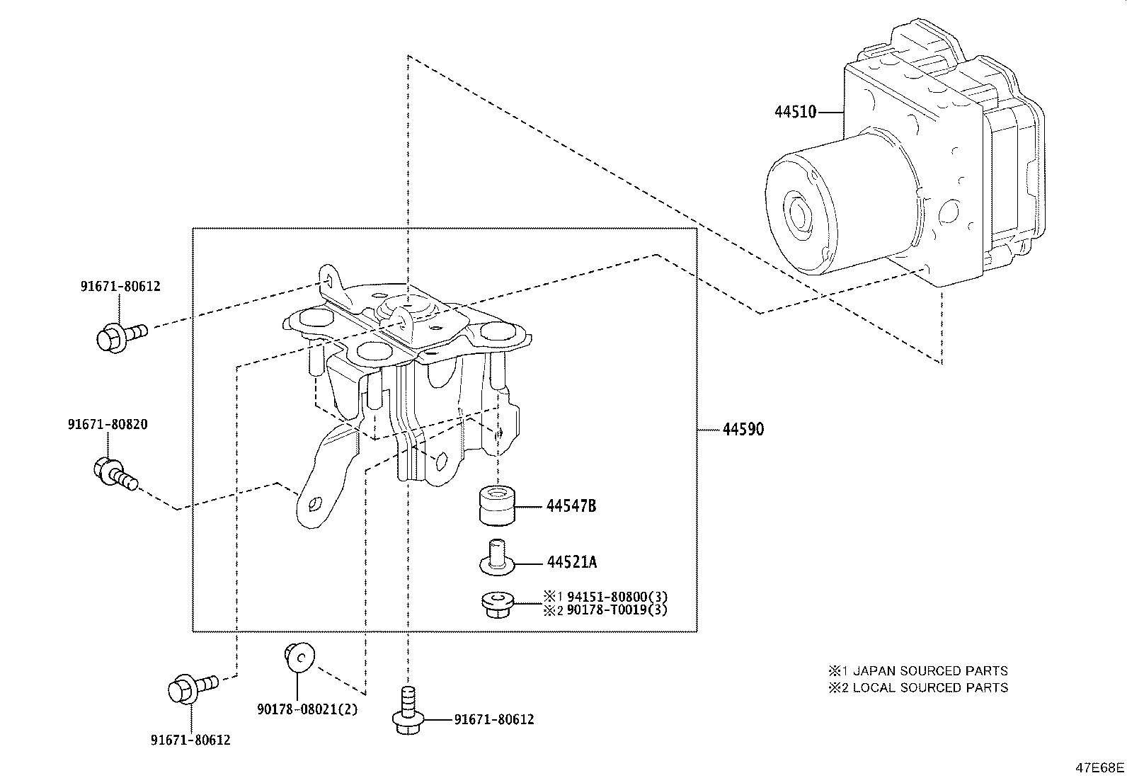 44050-0A040 ACTUATOR ASSY, BRAKE product image