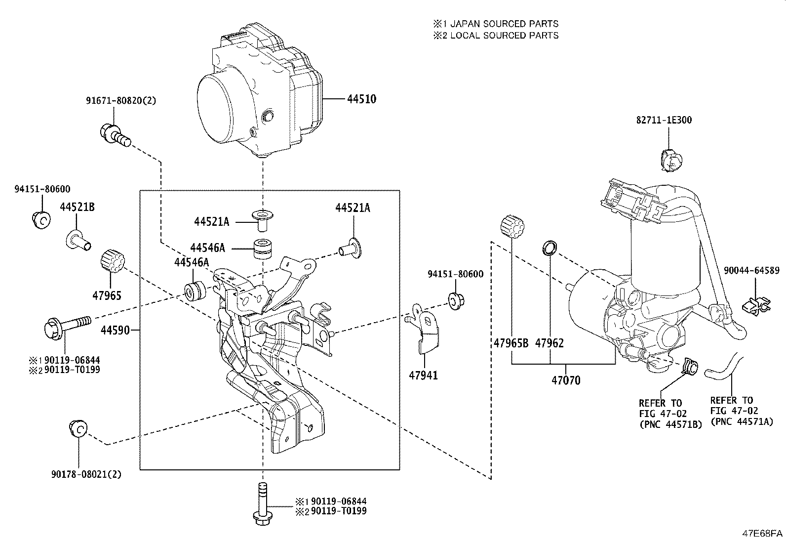 44050-0A040 ACTUATOR ASSY, BRAKE product image