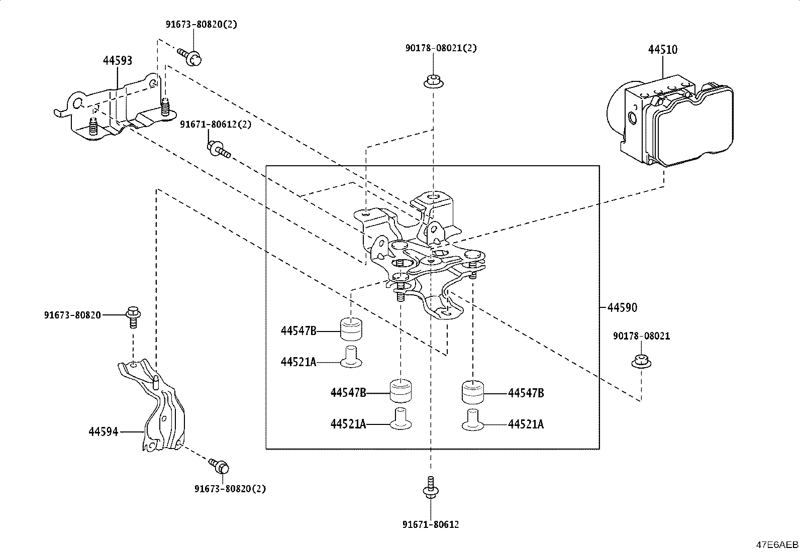 44050-60710 ACTUATOR ASSY, BRAKE product image