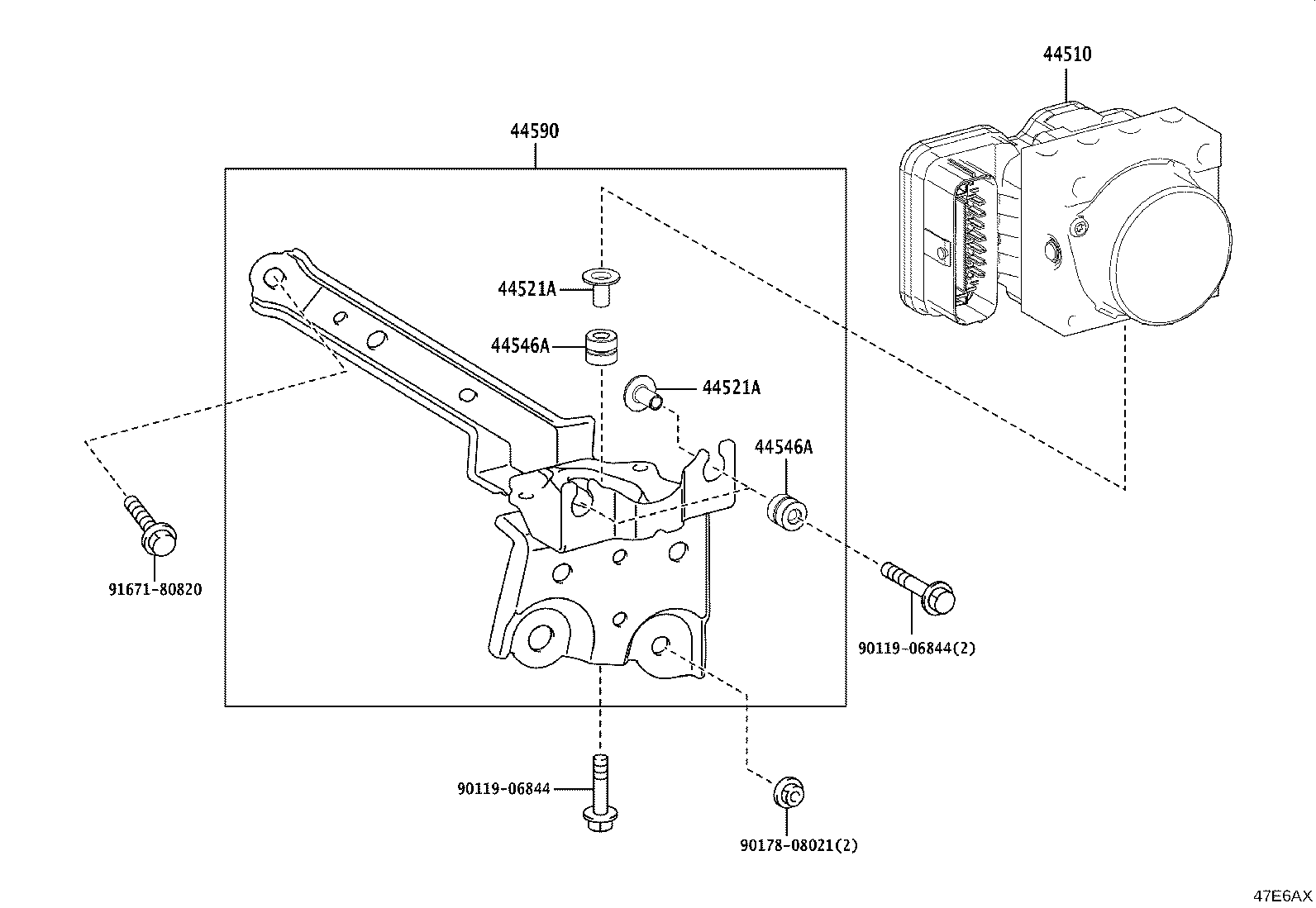 44050-52X60 ACTUATOR ASSY, BRAKE product image