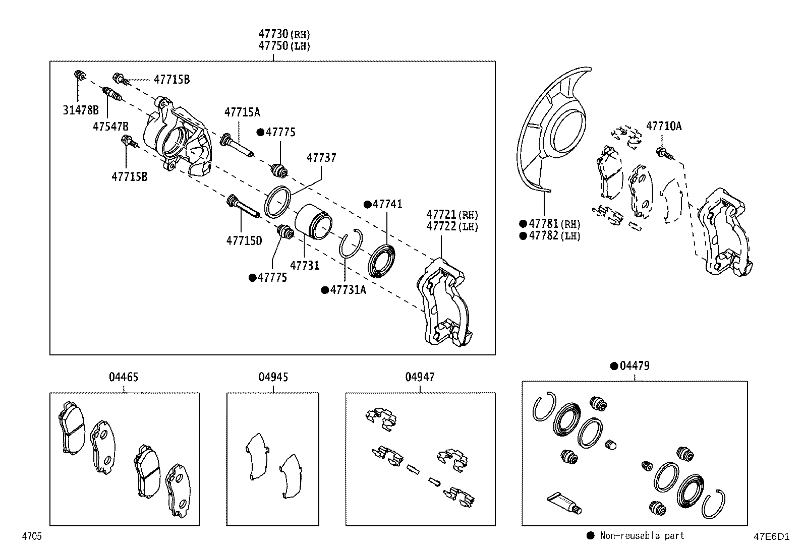 04465-BZ170 PAD KIT, DISC BRAKE, FRONT product image