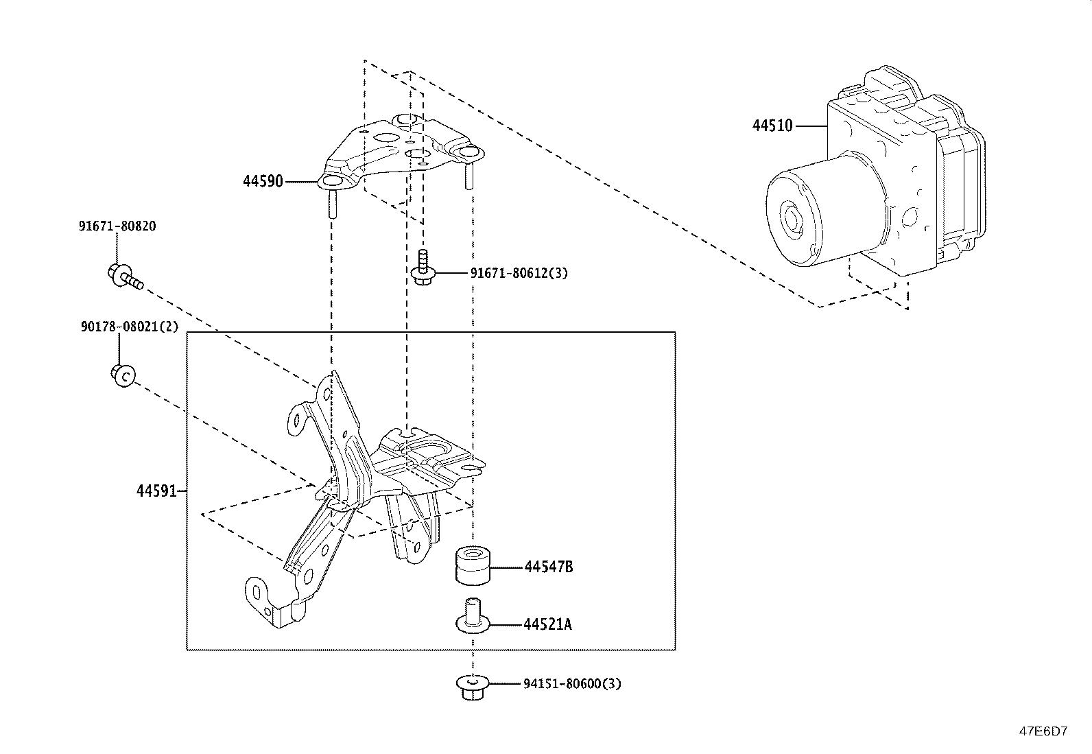 44590-52320 BRACKET ASSY, BRAKE ACTUATOR product image