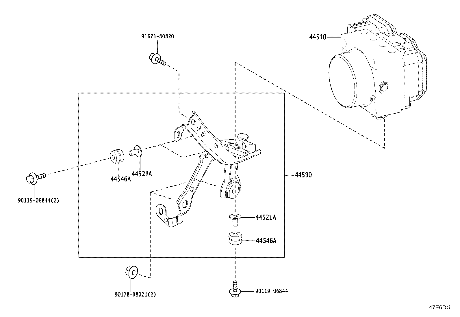 44050-52W50 ACTUATOR ASSY, BRAKE product image