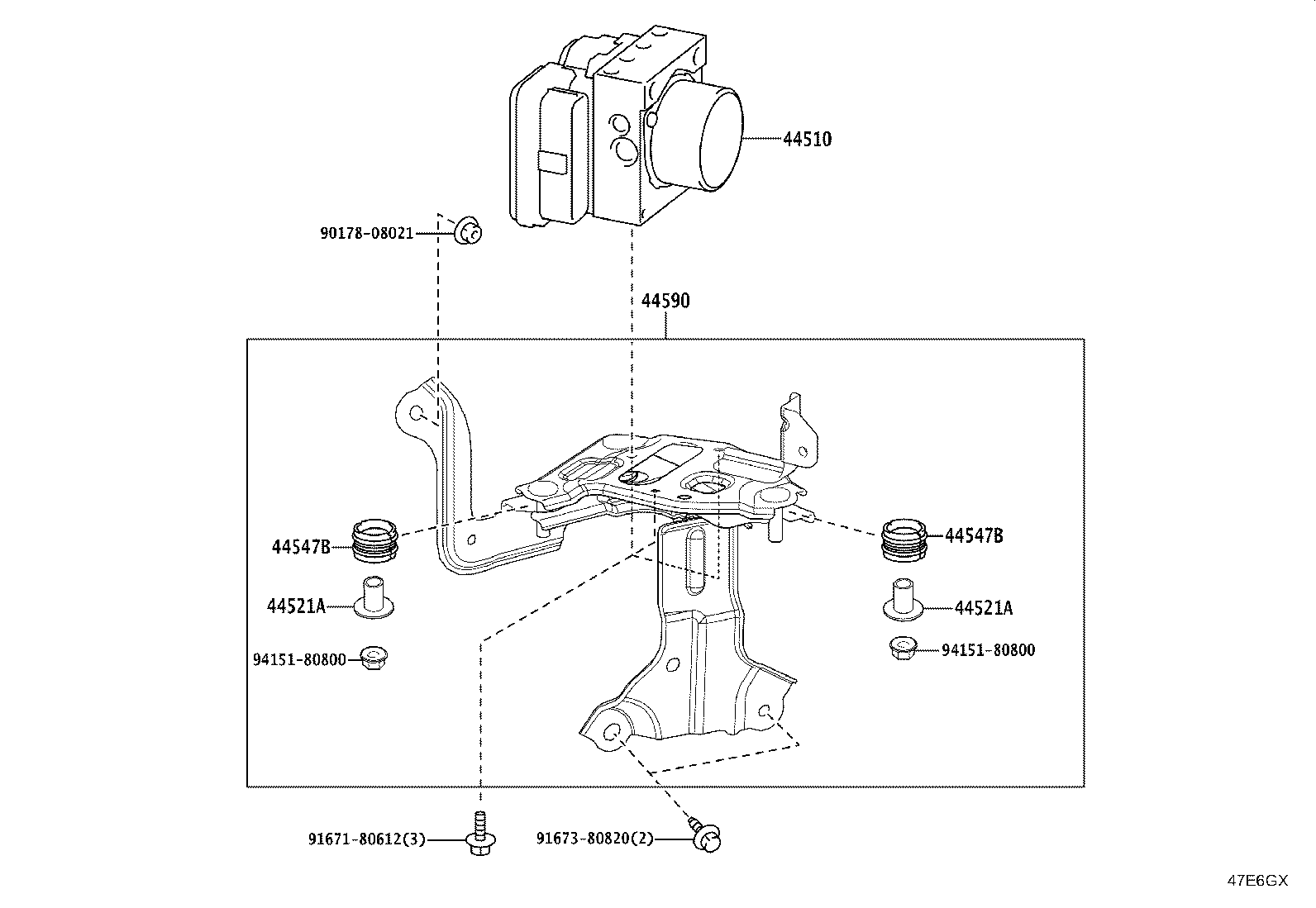 44590-30270 BRACKET ASSY, BRAKE ACTUATOR product image