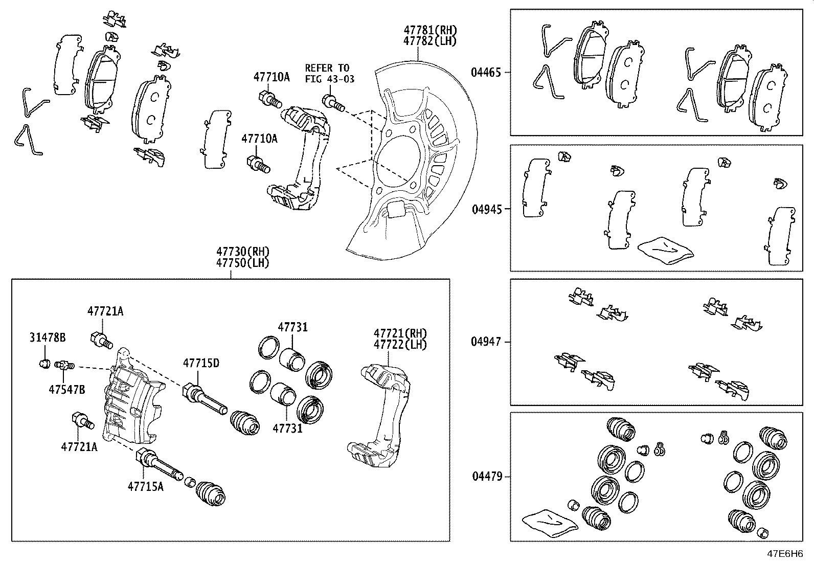 47750-40120 CYLINDER ASSY, DISC BRAKE, LH product image