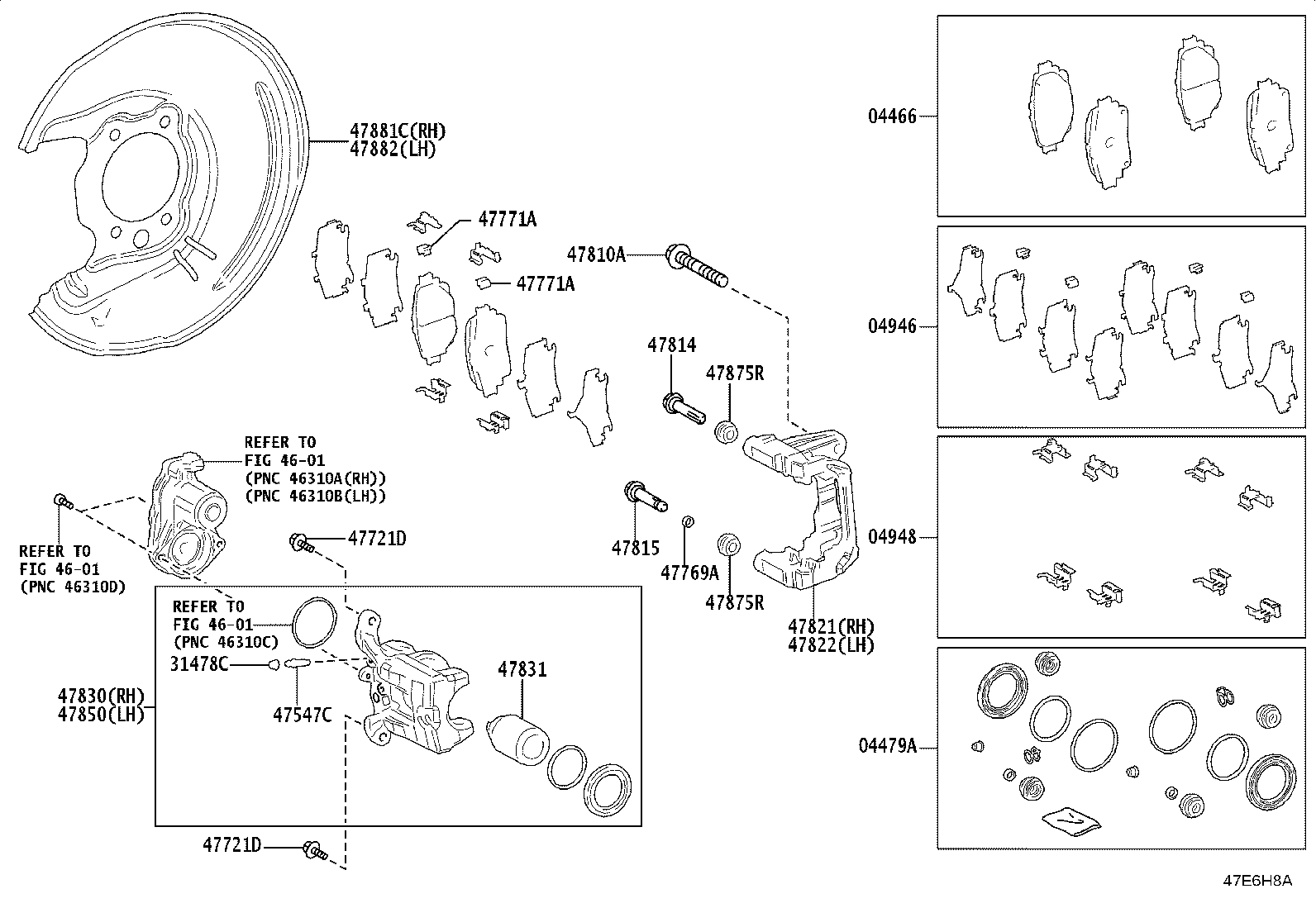 47830-30490 CYLINDER ASSY, DISC BRAKE, REAR RH product image