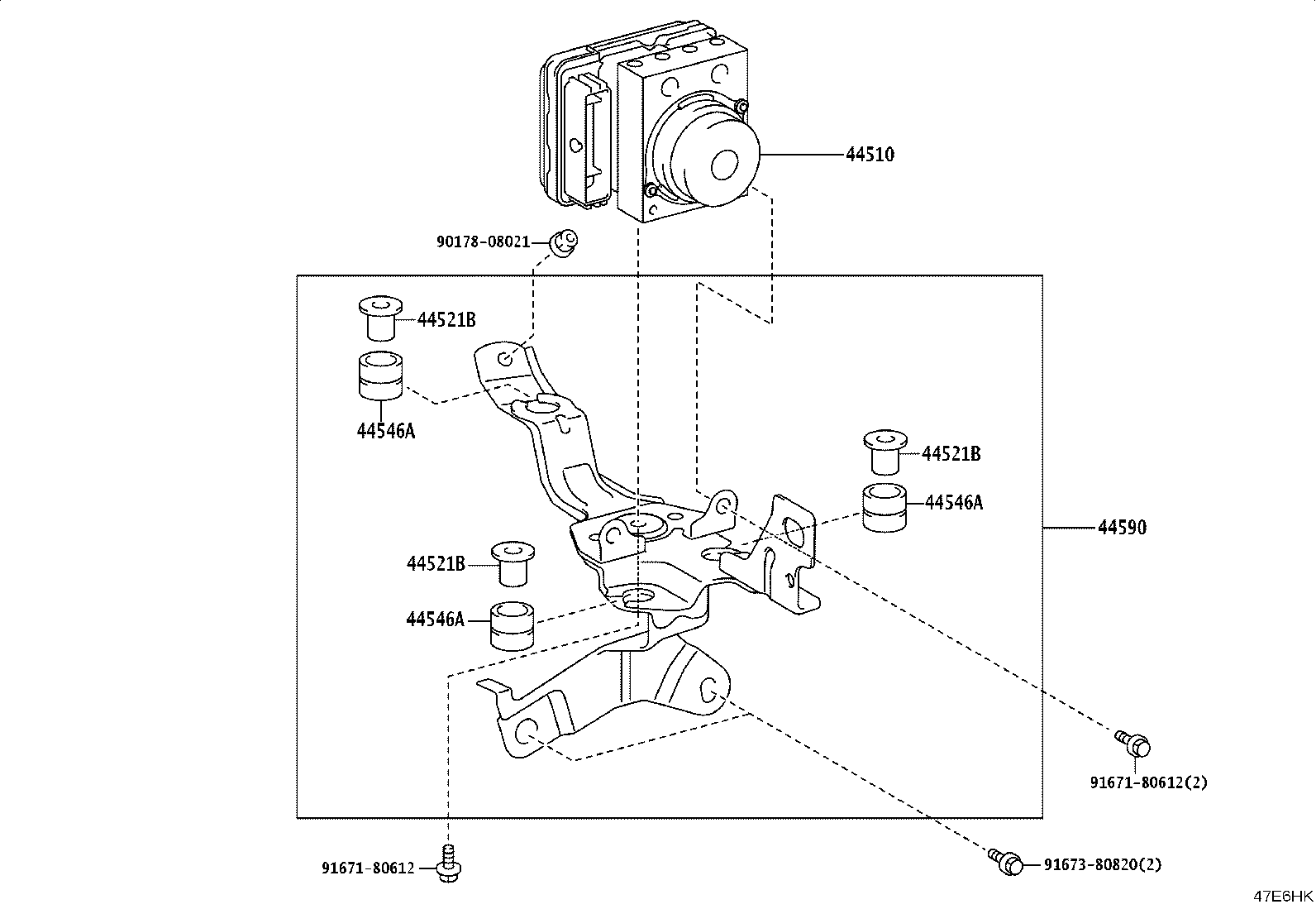 44590-33240 BRACKET ASSY, BRAKE ACTUATOR product image