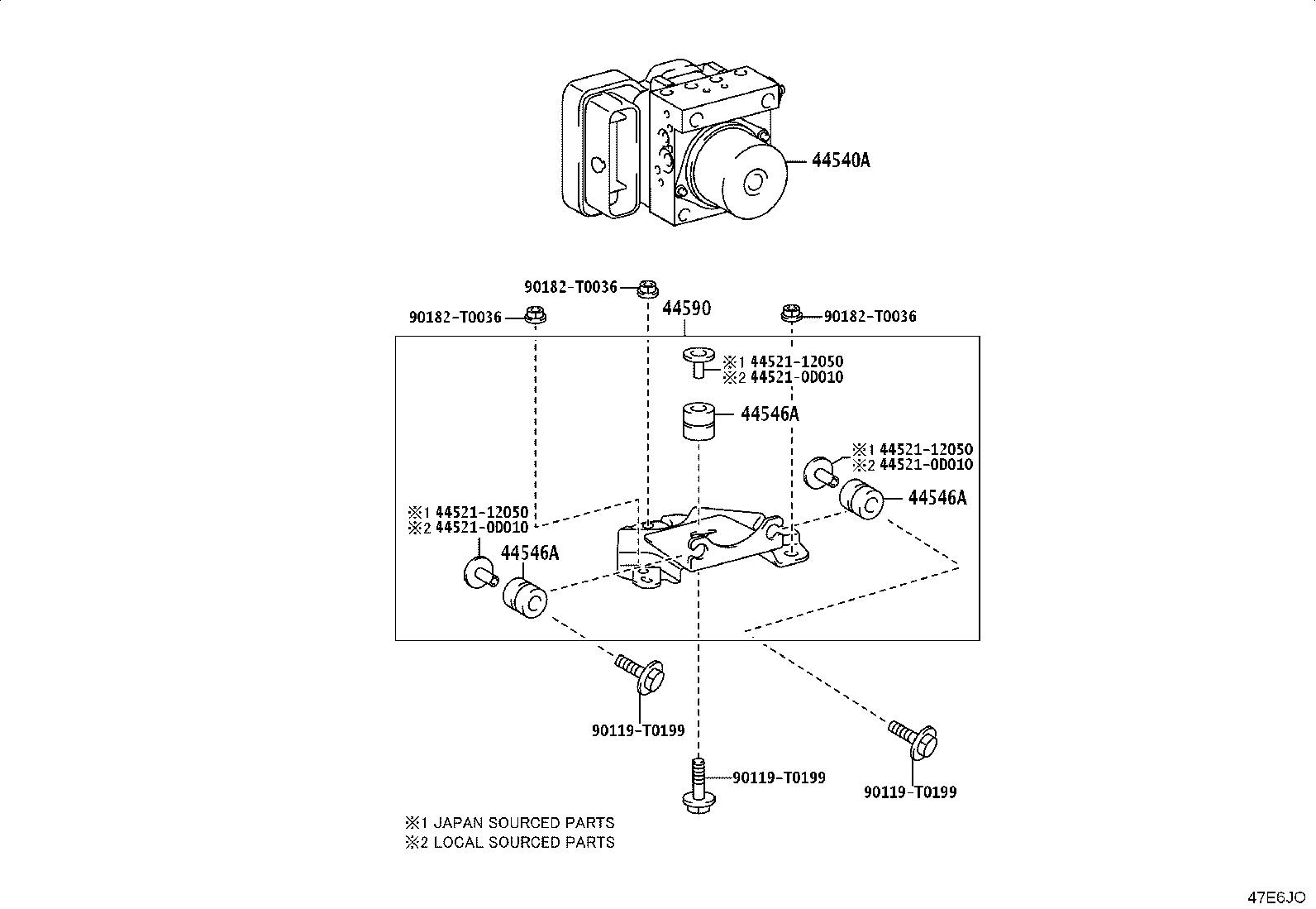 47313-KK130 TUBE, FRONT BRAKE, NO.3 product image