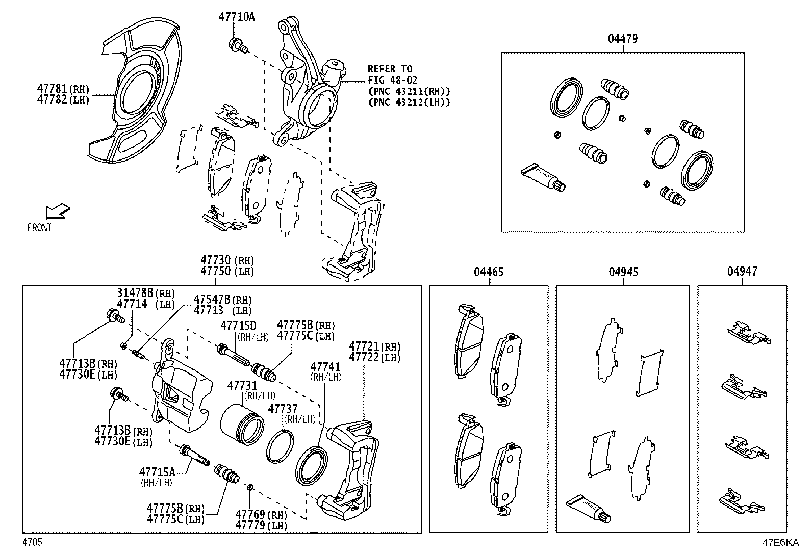 04465-BZ320 PAD KIT, DISC BRAKE, FRONT product image