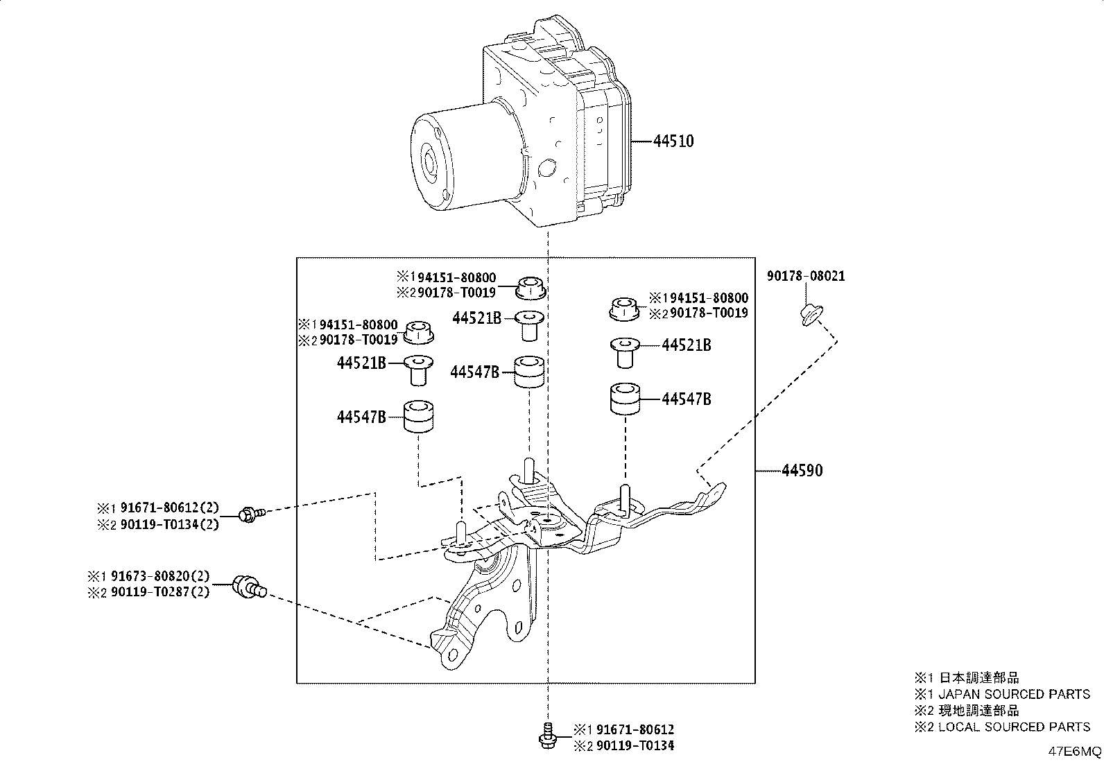 44050-33J20 ACTUATOR ASSY, BRAKE product image