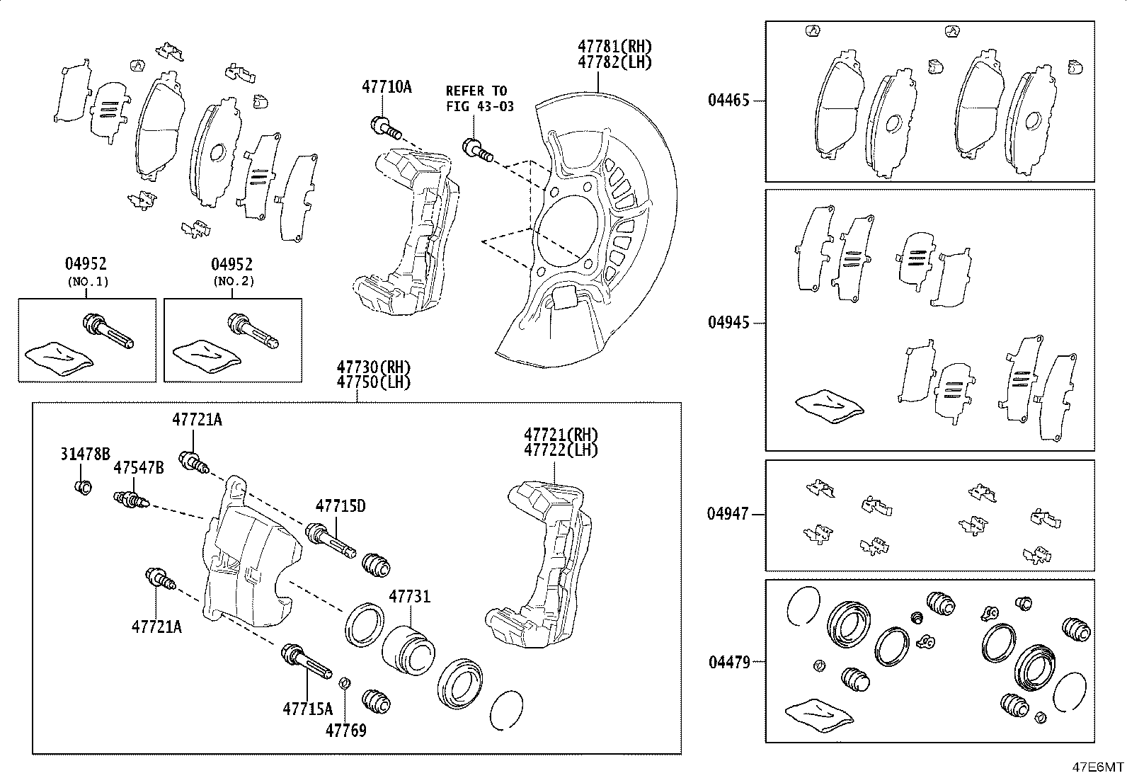 04465-06160 PAD KIT, DISC BRAKE, FRONT product image