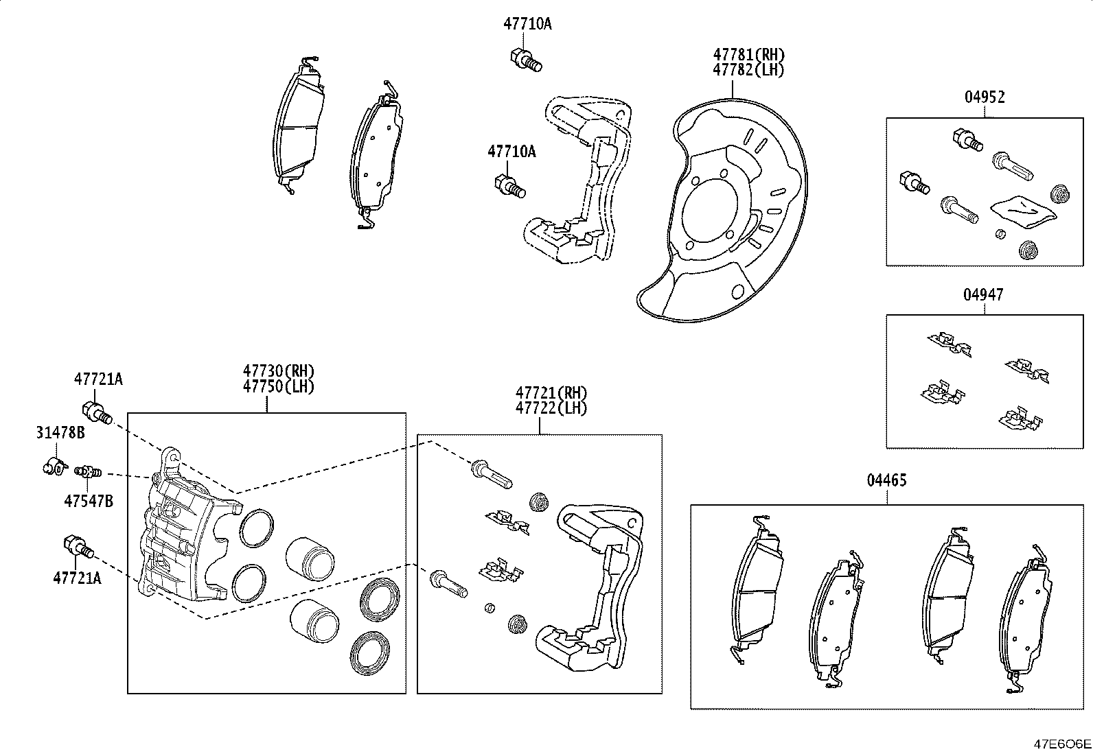 04465-02660 PAD KIT, DISC BRAKE, FRONT product image