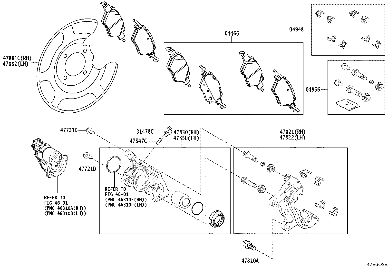 04466-02530 PAD KIT, DISC BRAKE, REAR product image