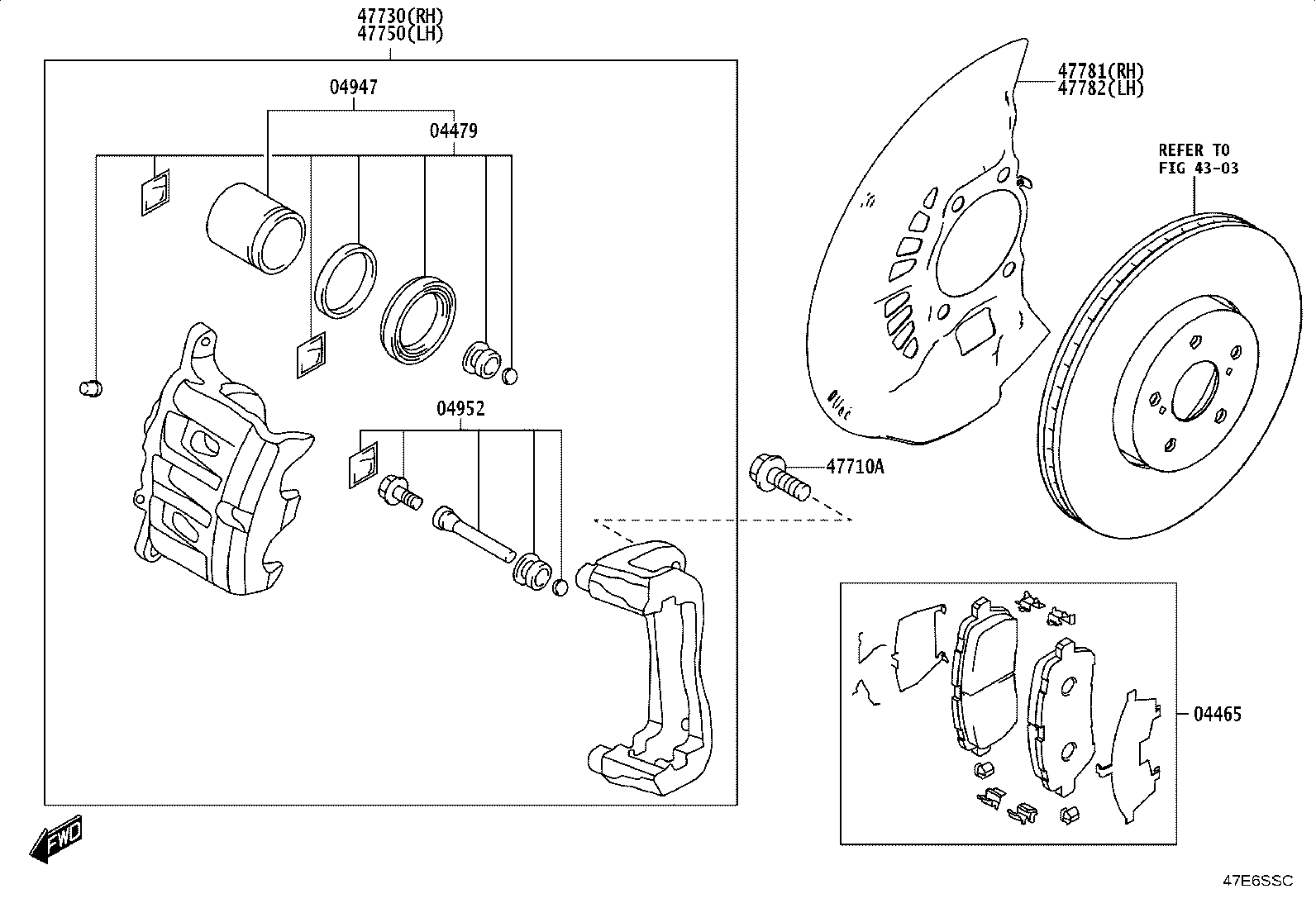 04465-WC019 PAD KIT, DISC BRAKE, FRONT product image