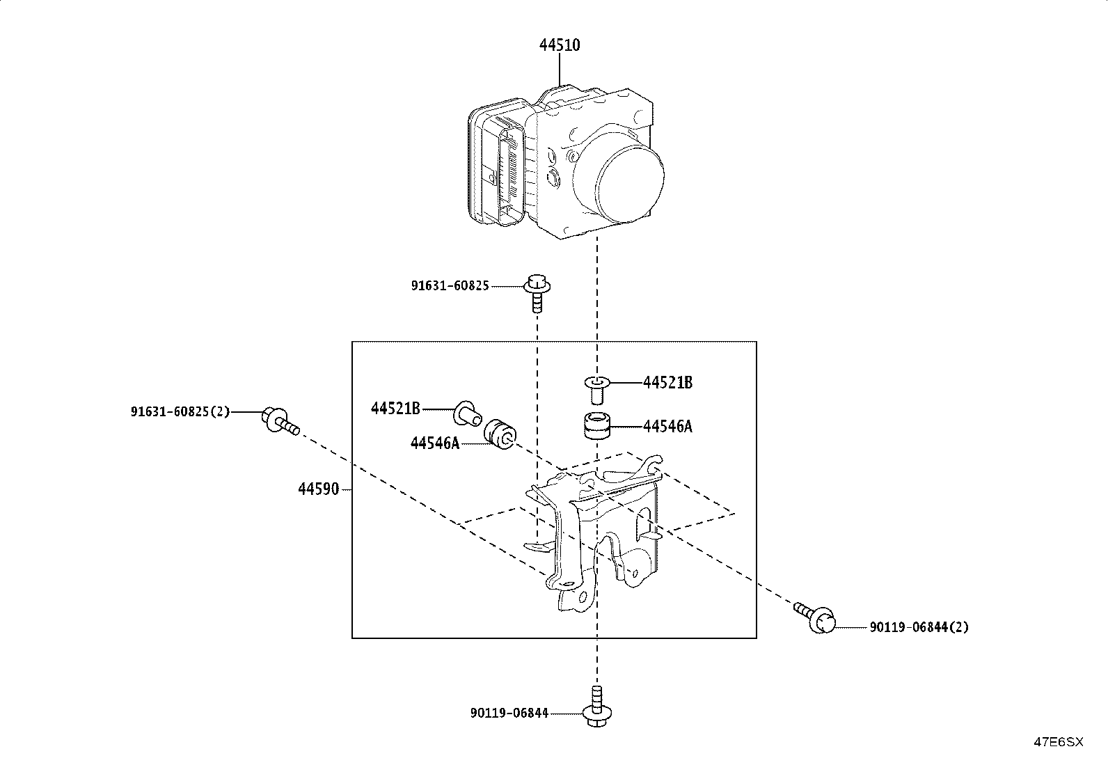 44590-15020 BRACKET ASSY, BRAKE ACTUATOR product image