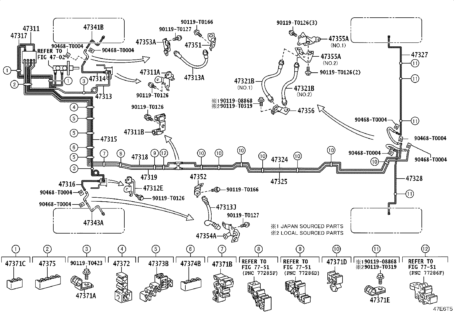 44590-0K140 BRACKET ASSY, BRAKE ACTUATOR product image