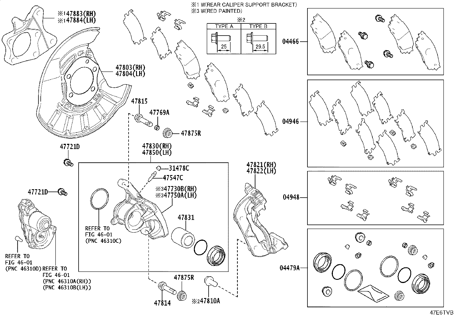 47821-42140 MOUNTING, REAR DISC BRAKE CYLINDER, RH product image