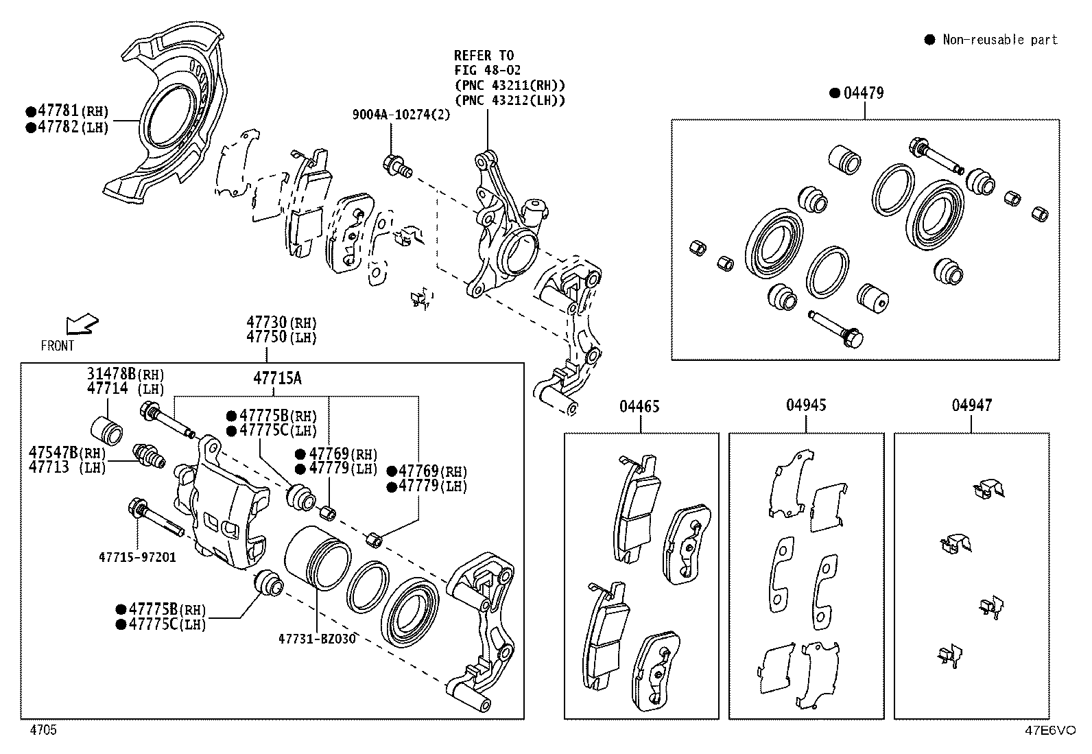 04465-BZ154 PAD KIT, DISC BRAKE, FRONT product image