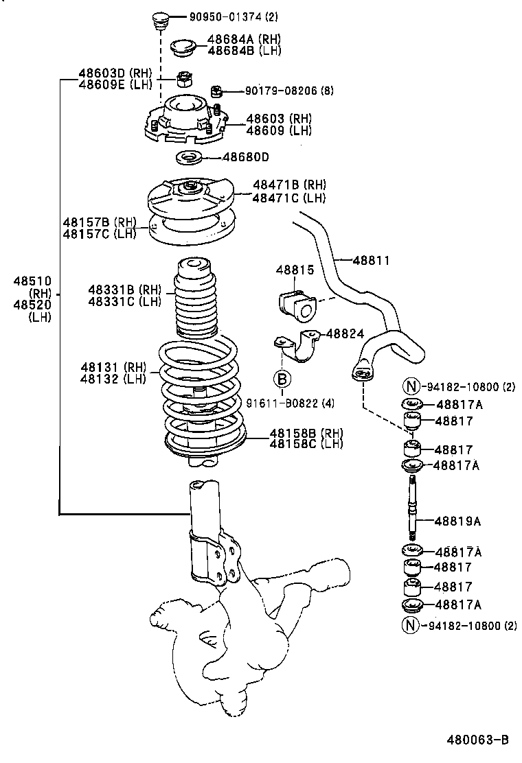 48131-1S070 SPRING, FRONT COIL, RH product image