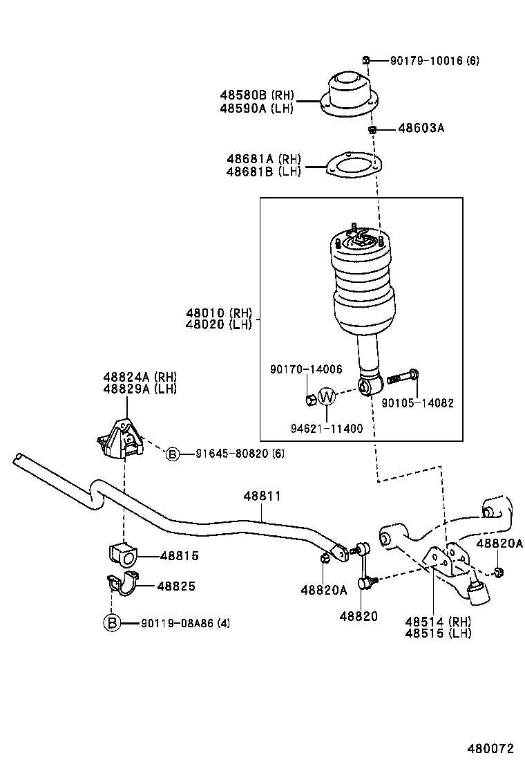 48012-24010 SHELL SUB-ASSY, FRONT SHOCK ABSORBER, LH product image