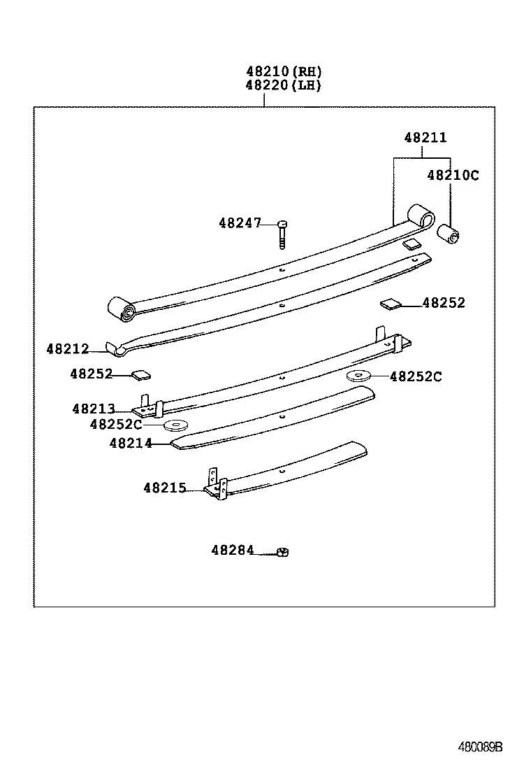 04483-26110 SHACKLE KIT, REAR SPRING product image