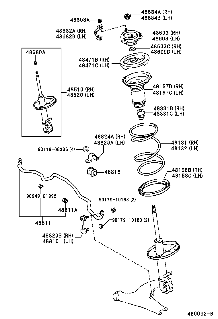48131-42230 SPRING, FRONT COIL, RH product image
