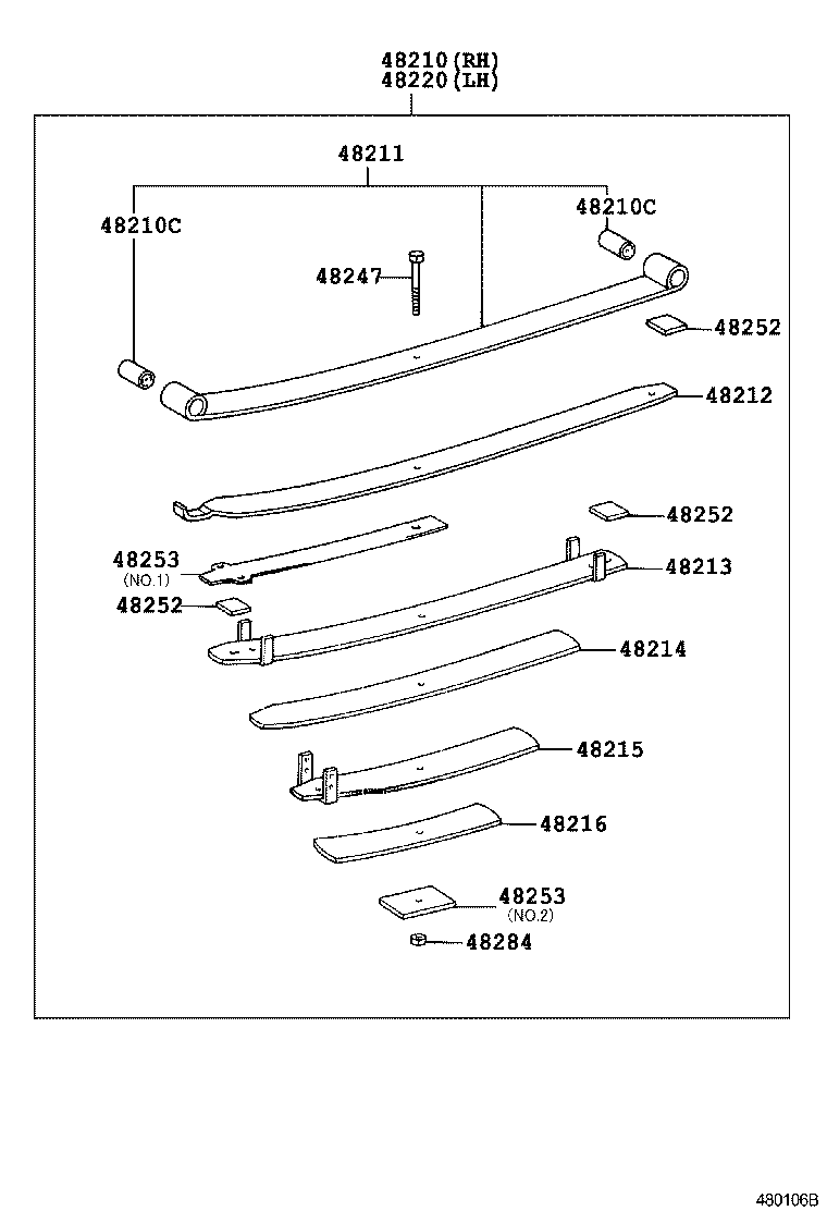 04483-26110 SHACKLE KIT, REAR SPRING product image