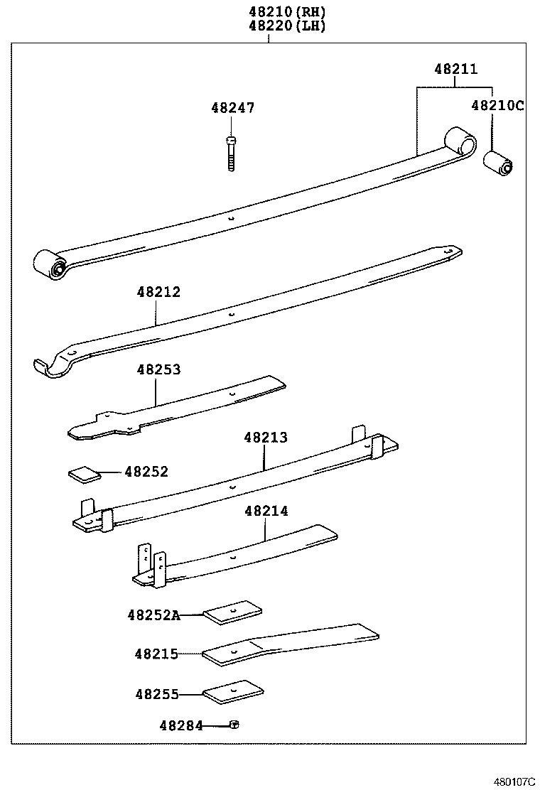 04483-26110 SHACKLE KIT, REAR SPRING product image