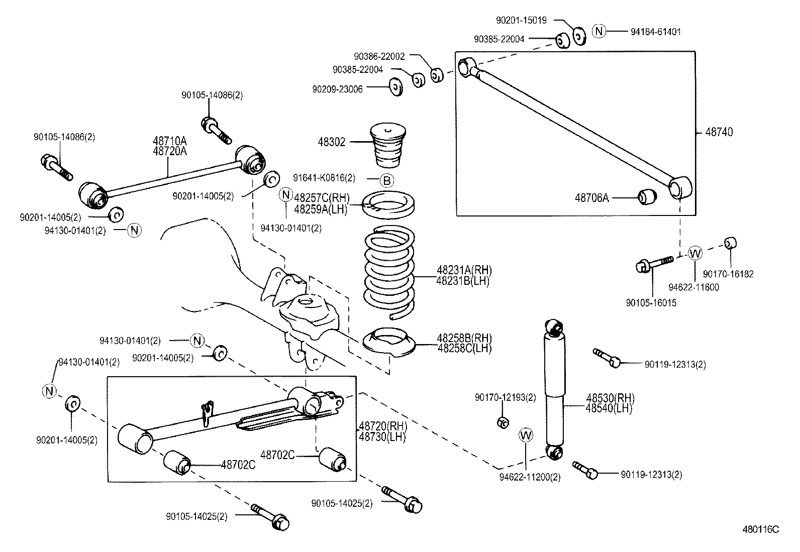 48231-28770 SPRING, COIL, REAR RH product image