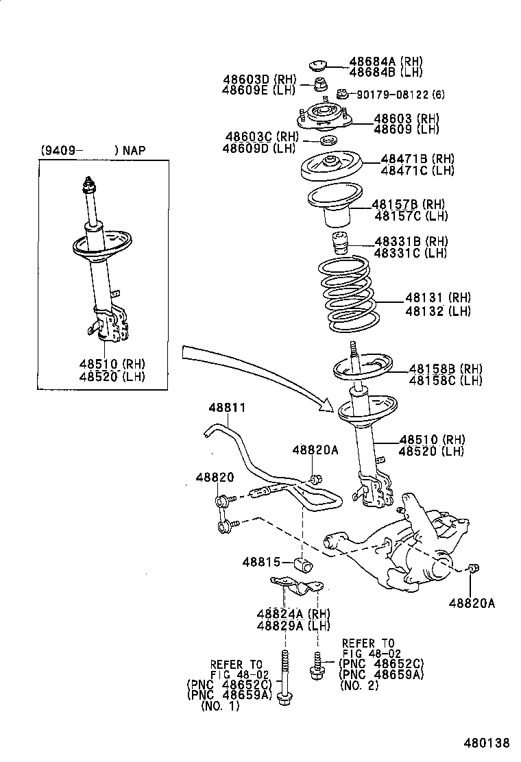 48131-02440 SPRING, FRONT COIL, RH product image