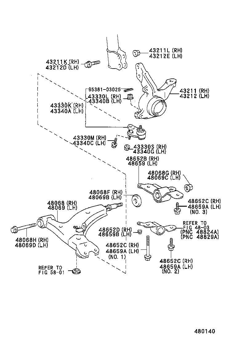 43330-09040 JOINT ASSY, LOWER BALL, FRONT RH product image