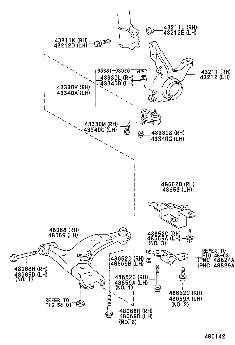 43330-09040 JOINT ASSY, LOWER BALL, FRONT RH product image