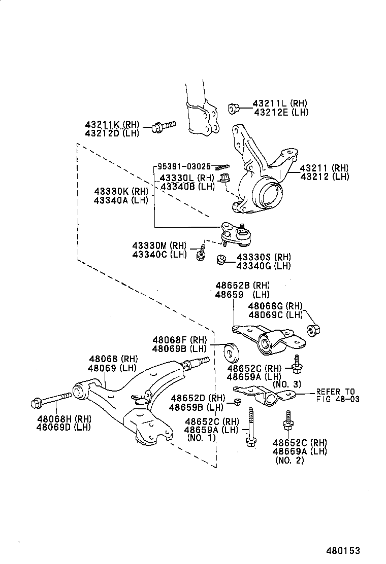 48075-12010 BRACKET, FRONT LOWER ARM, RH product image